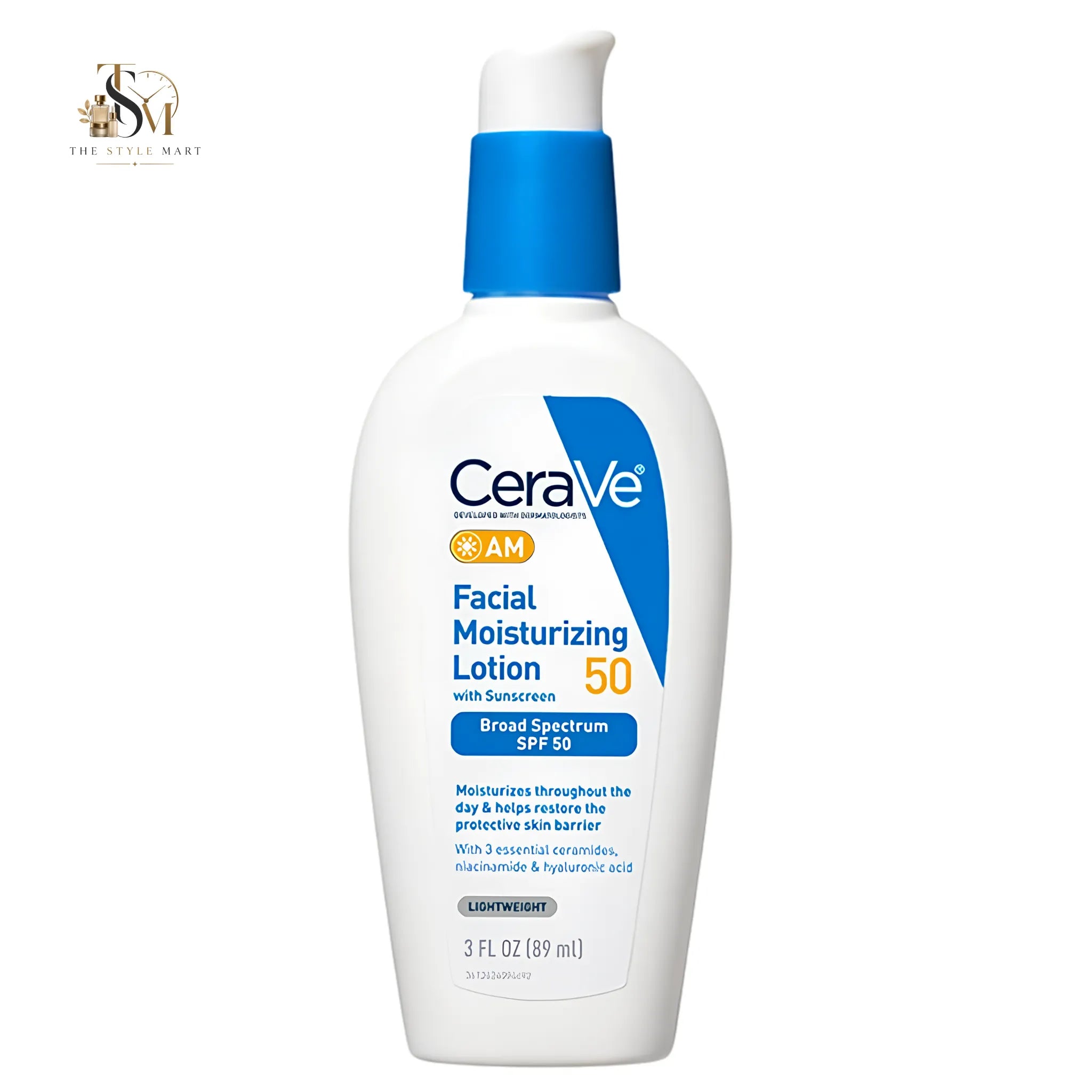 CeraVe AM Facial Moisturizing Lotion SPF 50 with Hyaluronic Acid & Ceramides 89ml