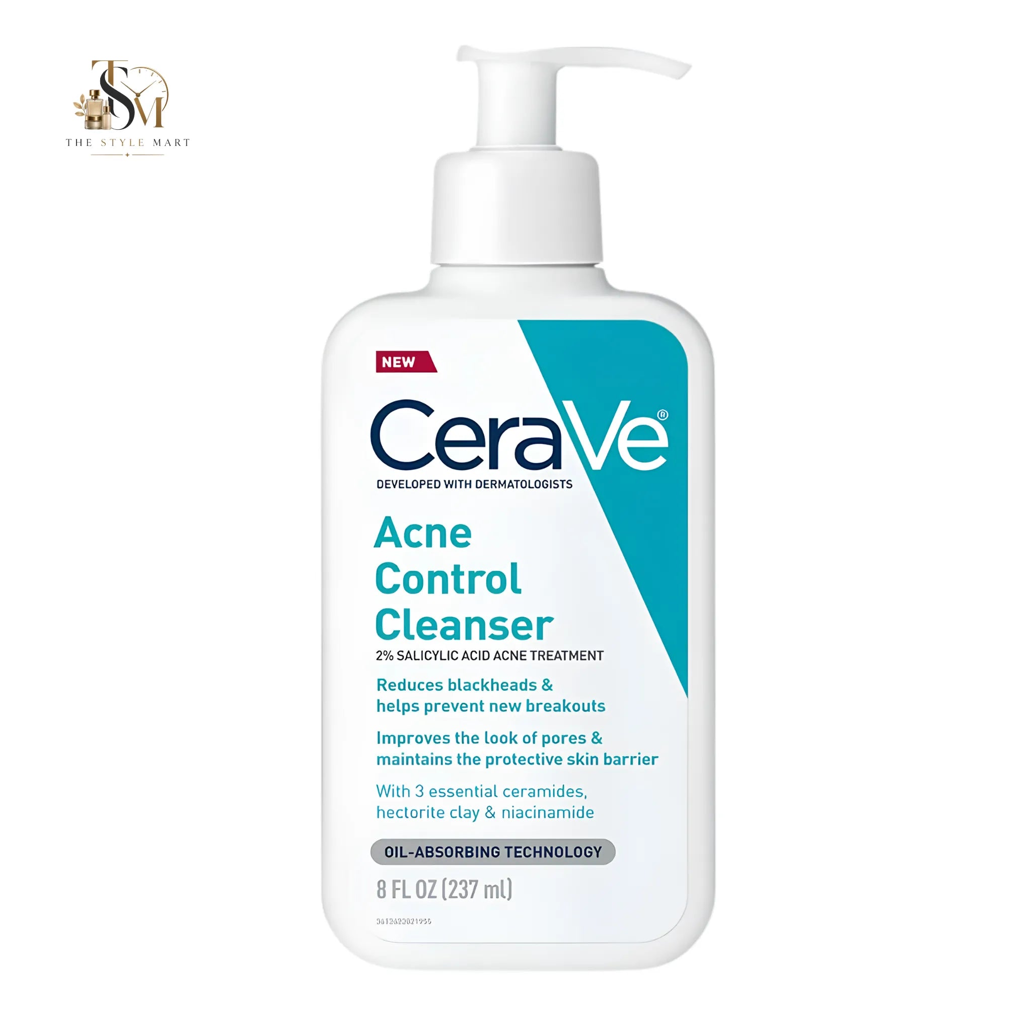 CeraVe Acne Control Cleanser with 2% Salicylic Acid for Oily & Acne-Prone Skin 237ml