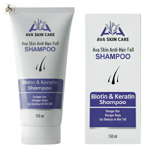 AVA Hair Fall Shampoo with Keratin, Procapil, Biotin, and Aloe Vera for stronger hair, reduced hair fall, and dandruff control