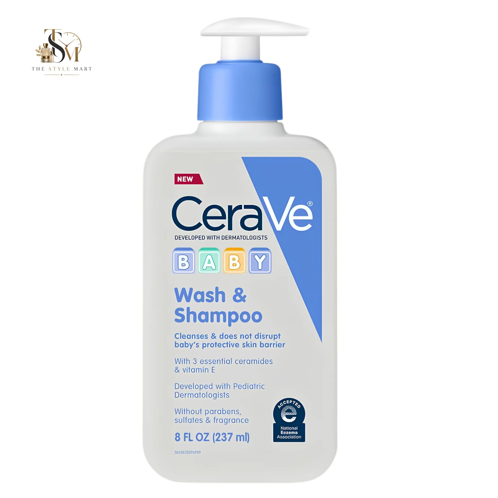CeraVe Baby Wash & Shampoo with Ceramides, Hyaluronic Acid & Vitamin E