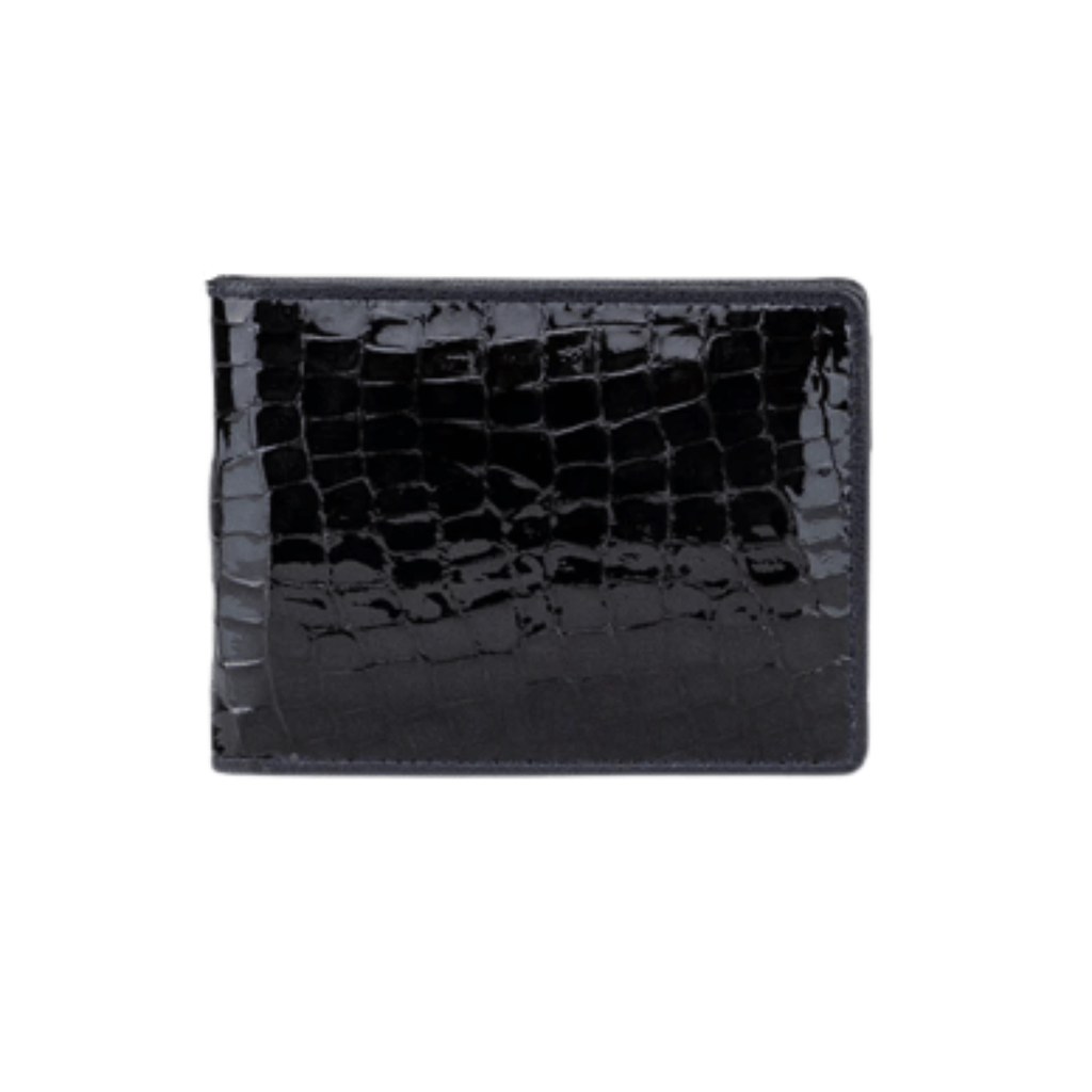 Black Crocodile Texture Leather Wallet