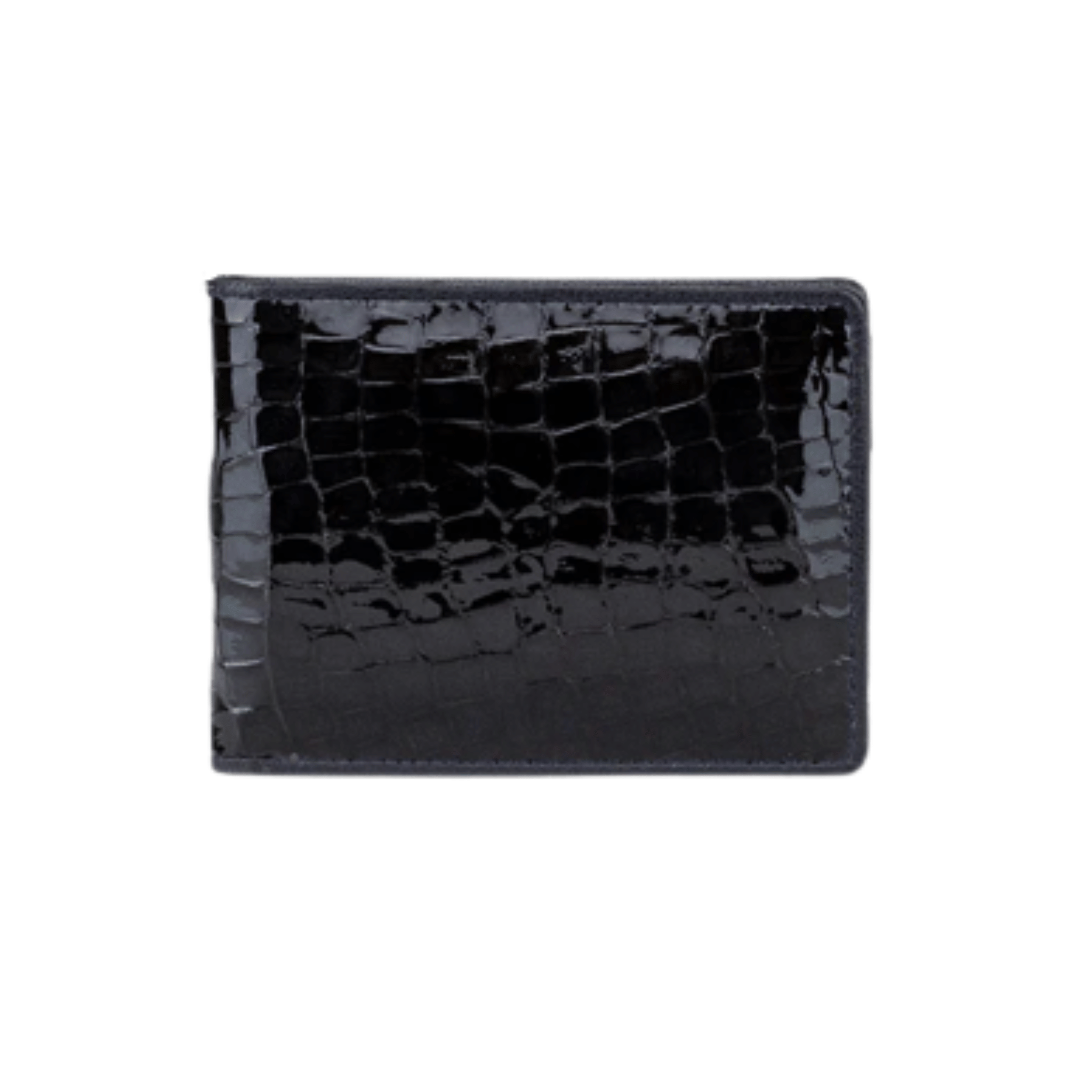 Black Crocodile Texture Leather Wallet