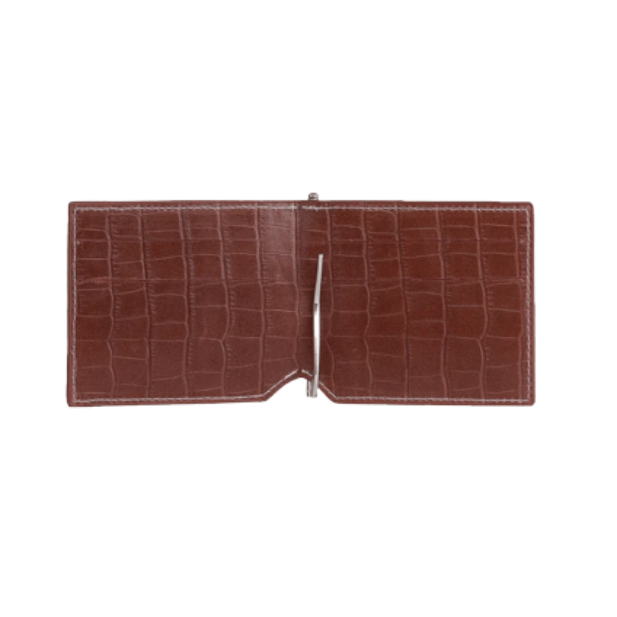 Brown Leather Money Clip Wallet