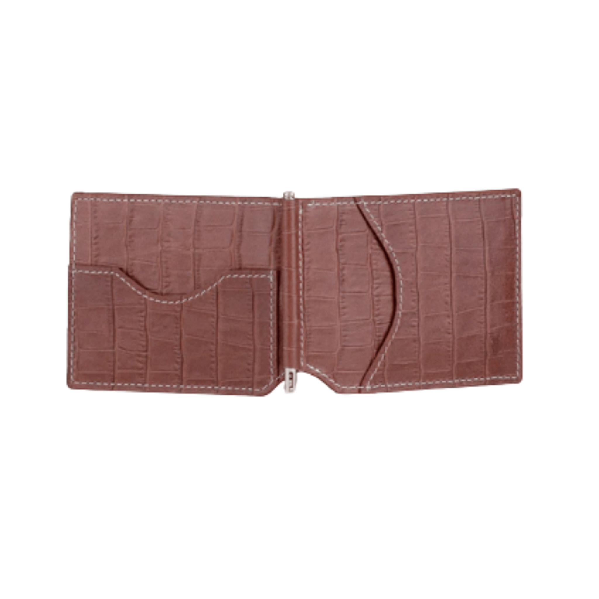 Brown Leather Money Clip Wallet