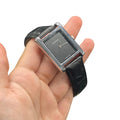 CTR Black Leather Strap With Simple Black Dial Watch