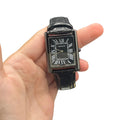 CTR Black Leather Strap With Sleek Black Dial Watch