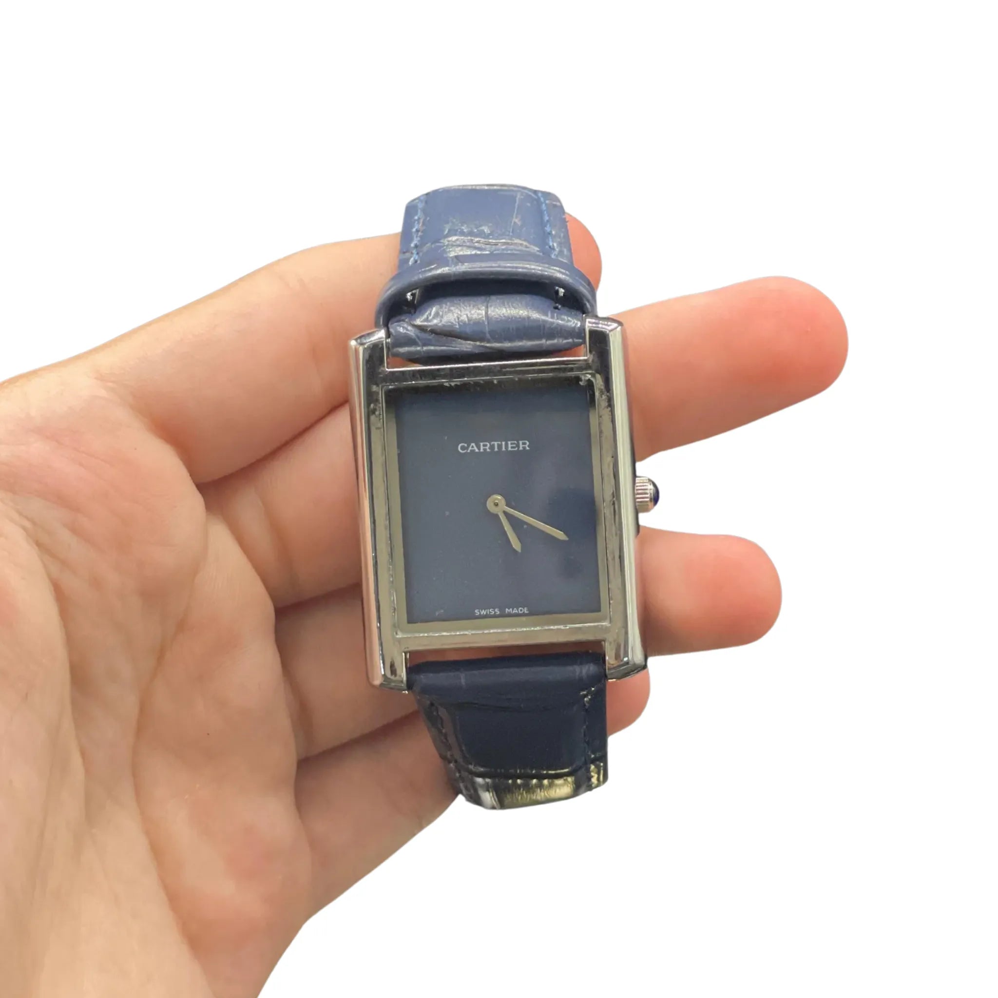 CTR Blue Leather Strap With Matching Blue Dial Watch