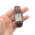 CTR Brown Leather Strap With Clean White Dial Watch