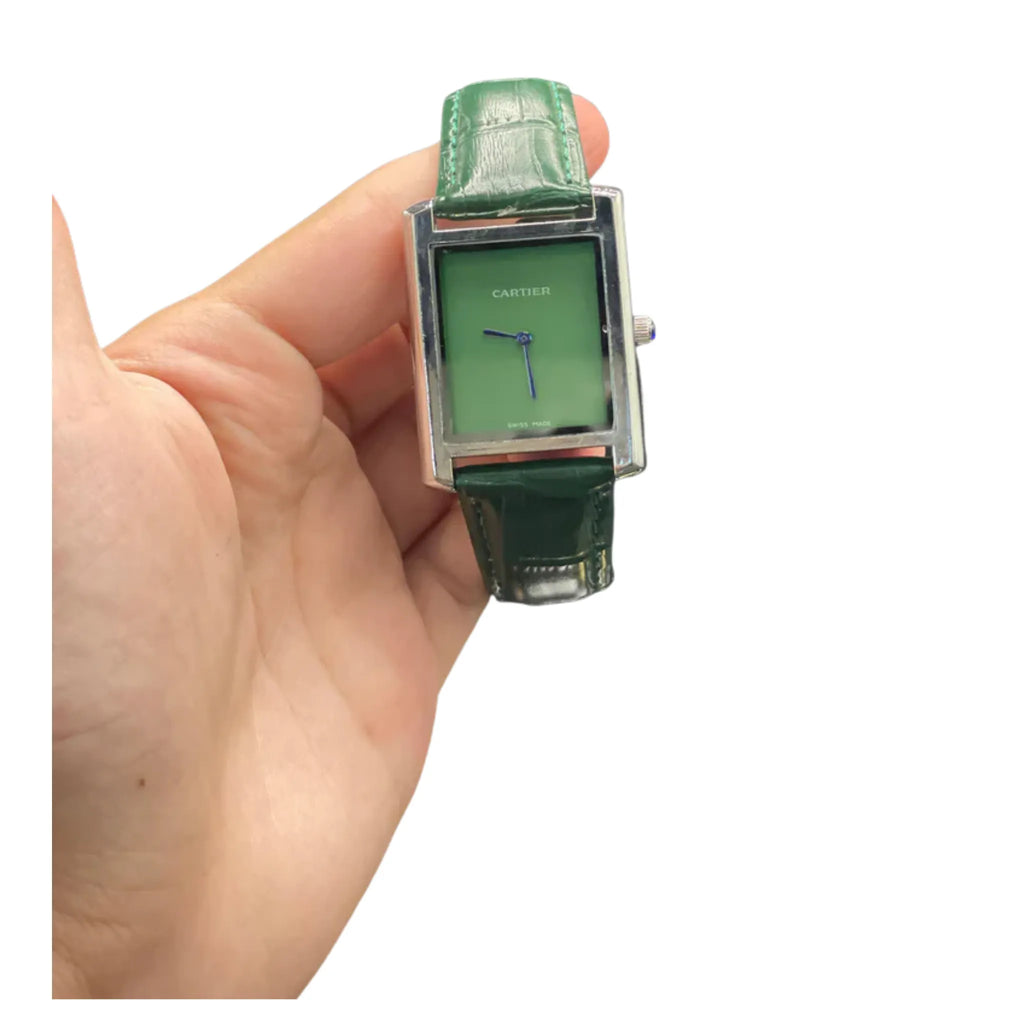 CTR Green Leather Strap With Rich Green Dial Watch