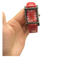 CTR Red Leather Strap With Striking Red Dial Watch