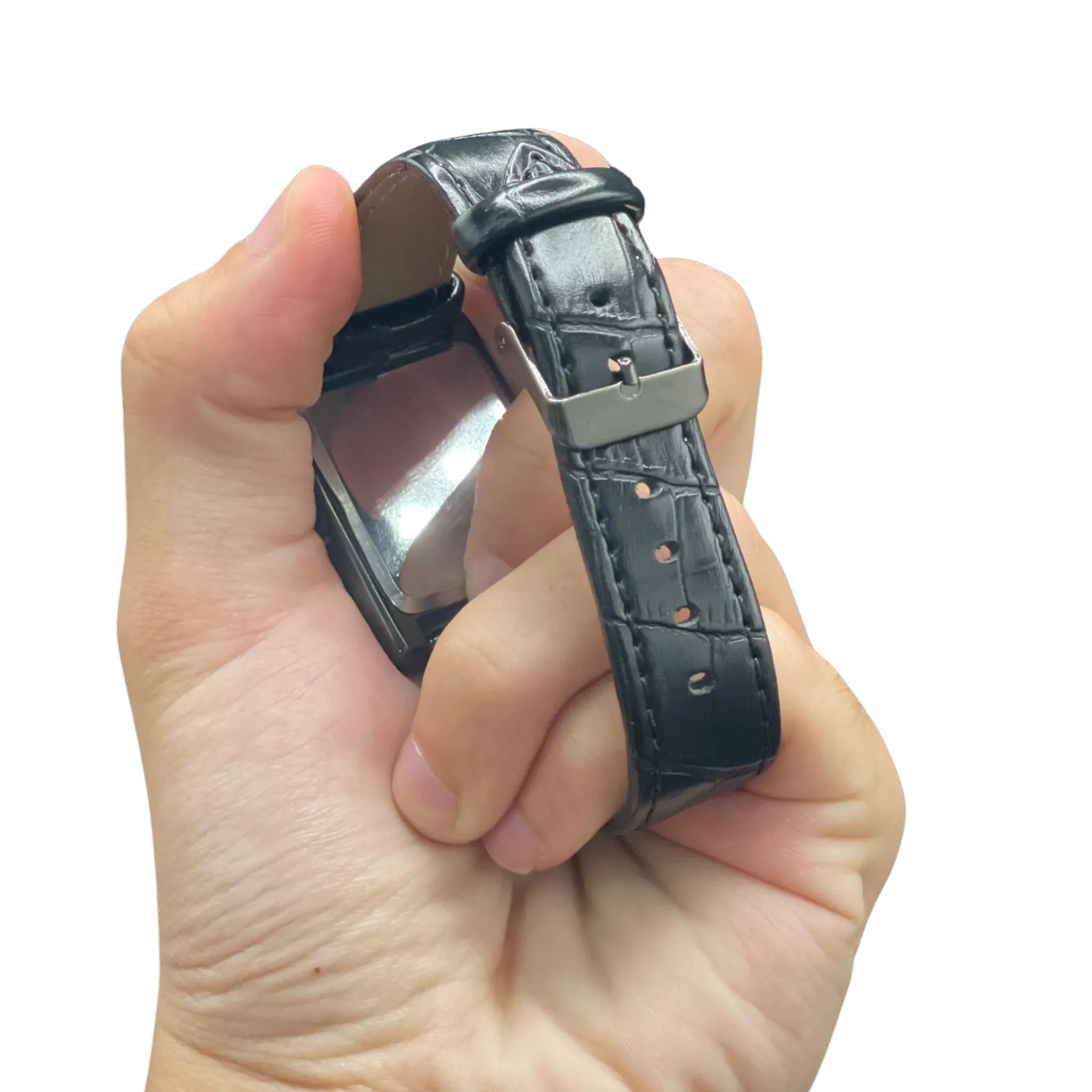 CTR Black Leather Strap With Sleek Black Dial Watch