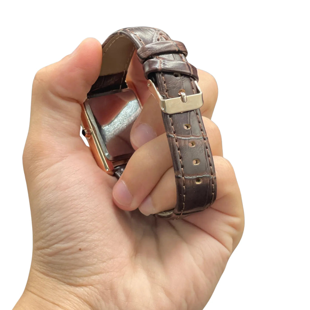 CTR Brown Leather Strap With Clean Brown Dial Watch