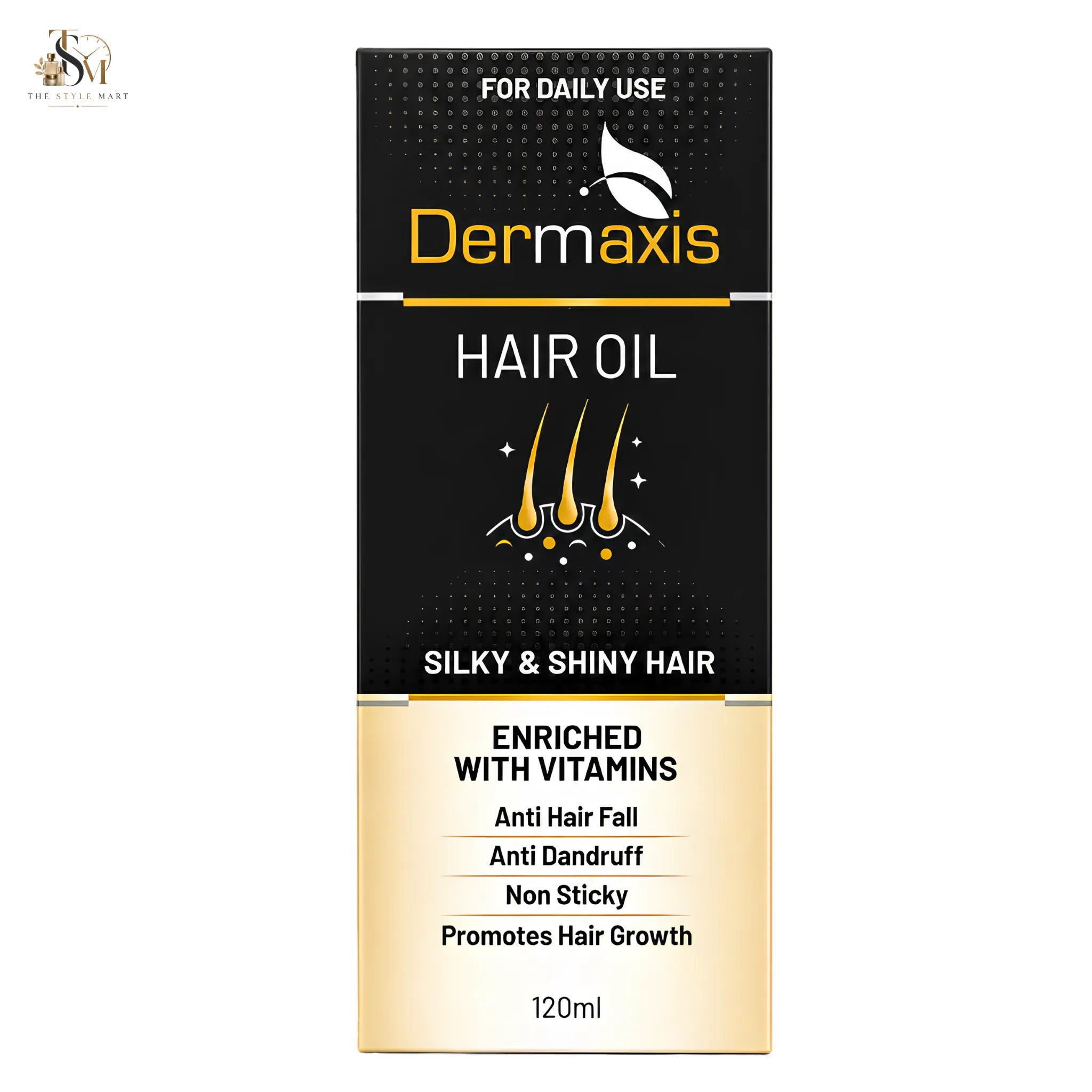 Dermaxis Hair Oil with Olive Oil, Almond Oil, Amla Oil, Coconut Oil, Mustard Oil, and Vitamin E for stronger, healthier hair