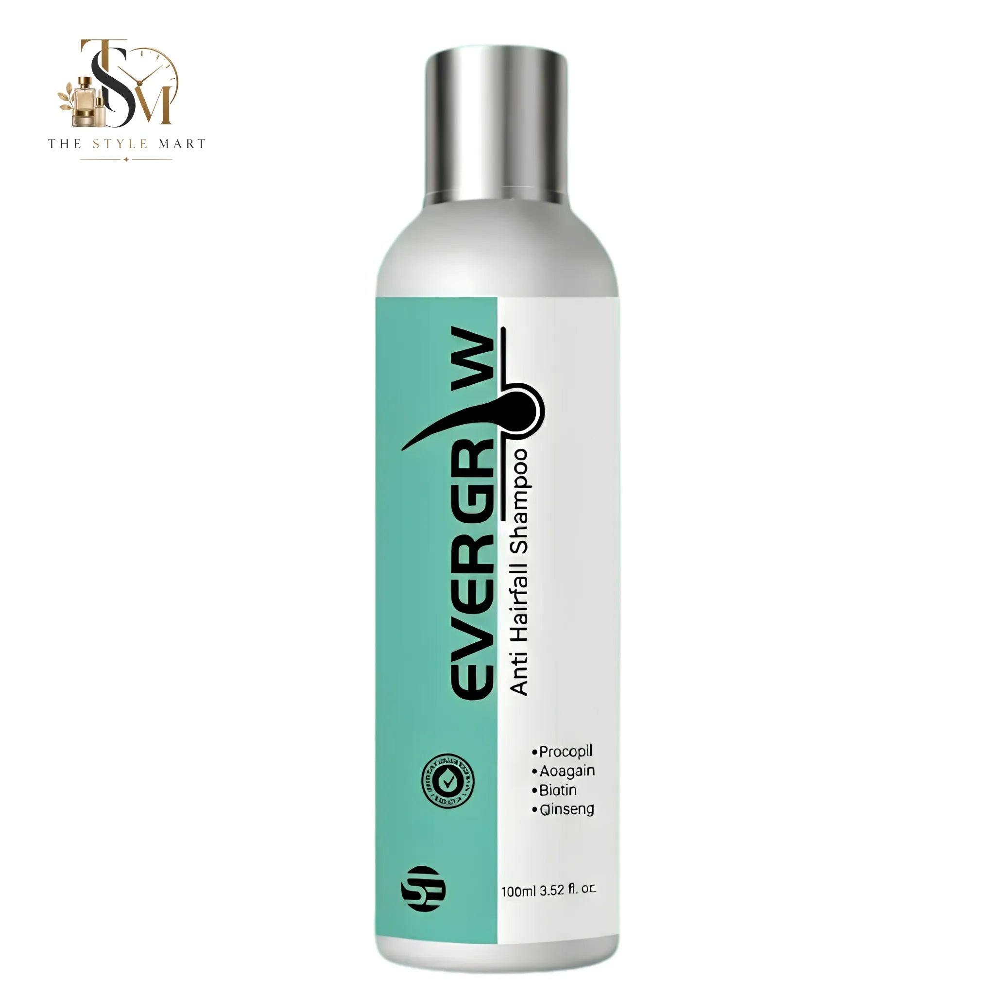 EverGrow Anti Hair Loss Shampoo with Procapil, Anagain, Biotin, Vitamin E, and Argan Oil for stronger, fuller, healthier hair