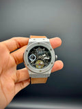 HB Brown Strap Black Unique Dial Watch – Modern Classic Edition