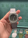 HB Gray Leather Strap Matte Gray Chronograph Watch – Luxury Sport Edition