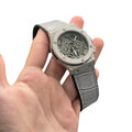 HB Gray Leather Strap Matte Gray Chronograph Watch – Luxury Sport Edition