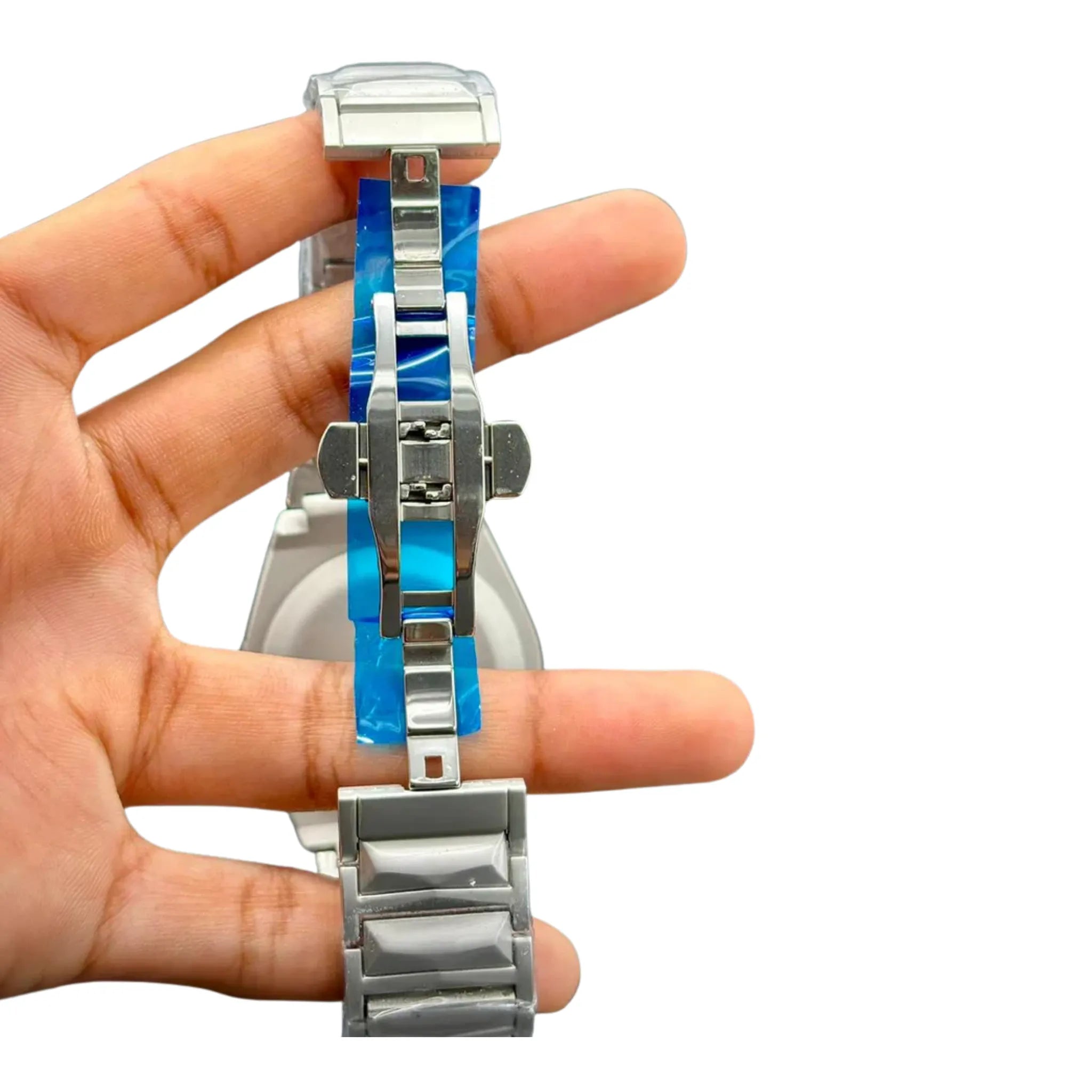 HB Silver Chain Gray Unique Dial Watch – Modern Elegant Edition