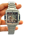 HB Silver Chain Red Dial Watch – Budget Stylish Edition