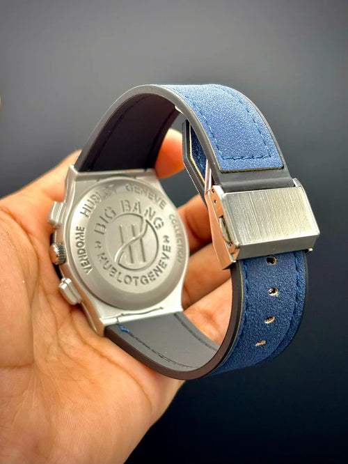 HB Blue Strap Watch for Men – Luxury Blue Dial Wrist Watch