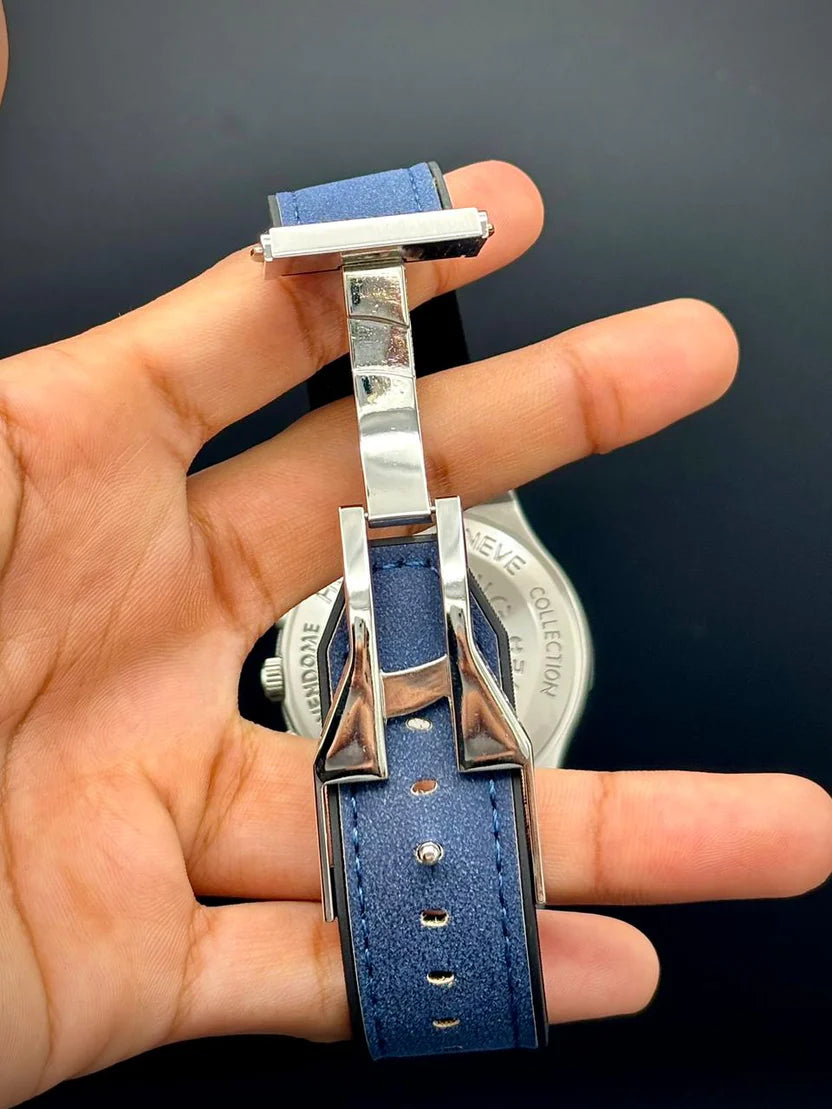 HB Blue Strap Watch for Men – Luxury Blue Dial Wrist Watch