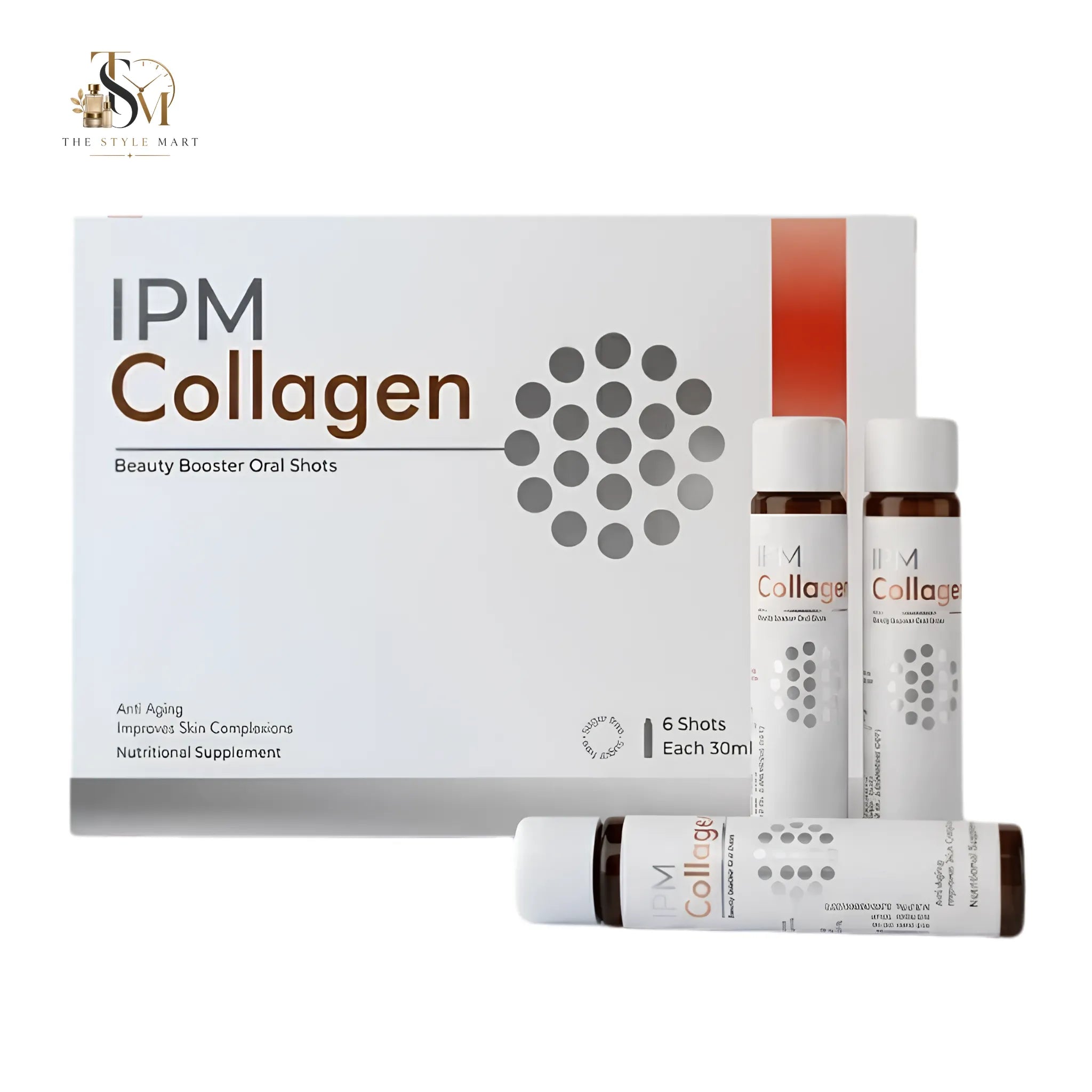 Glidzderm IPM Collagen Beauty Booster Oral Shots 30ml - 6 Each Pack
