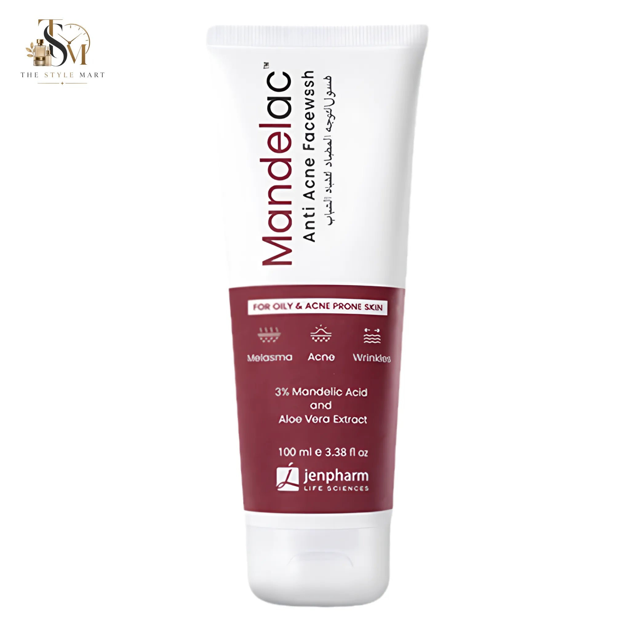 Jenpharm MandelAC Face Wash 100ml | 3% Mandelic Acid Face Wash for Acne & Dark Spots