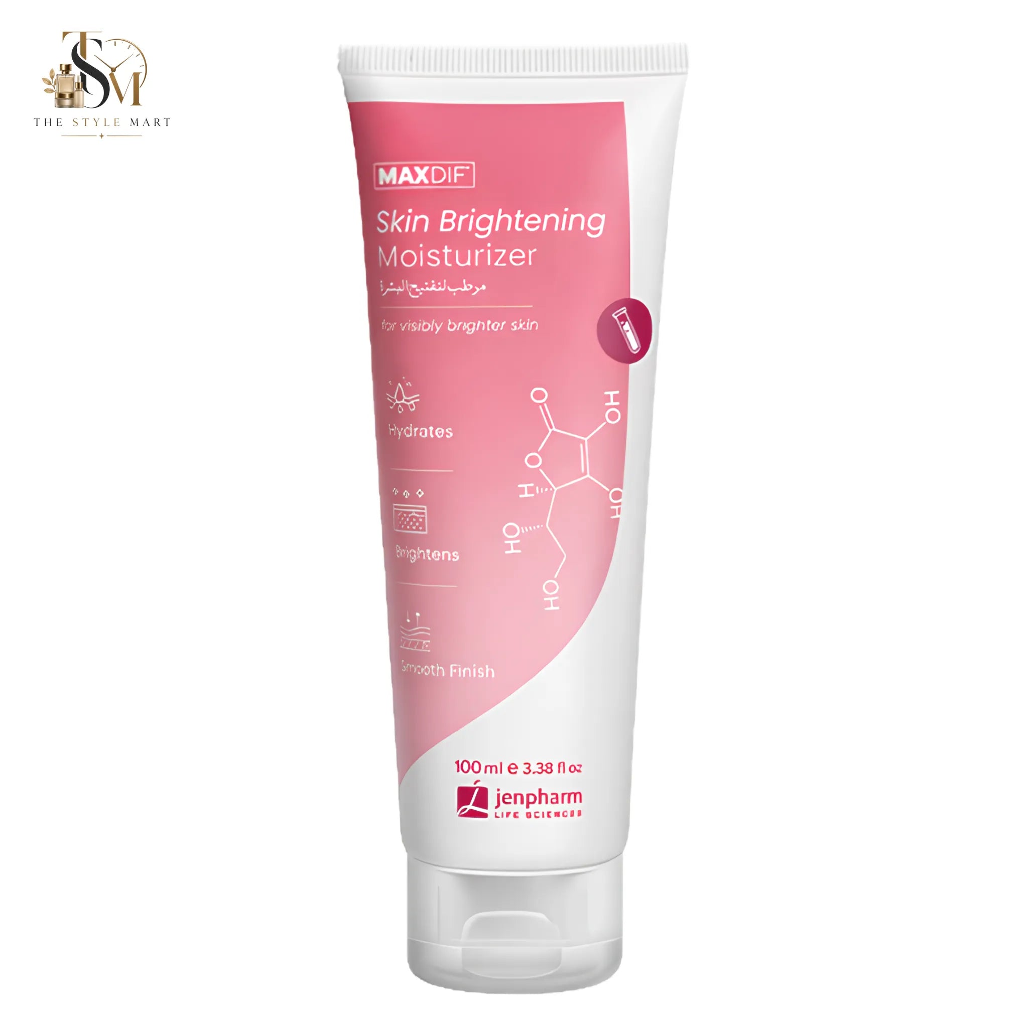 Jenpharm Maxdif Brightening Moisturizer 100ml | Niacinamide & Vitamin C Moisturizer