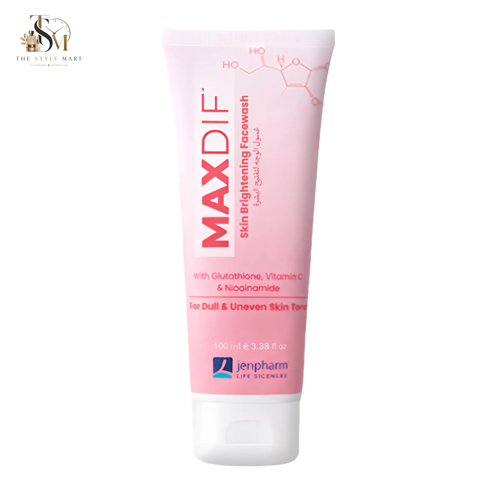 Jenpharm Maxdif Skin Brightening Face Wash 100ml | for Dark Spots & Uneven Skin Tone