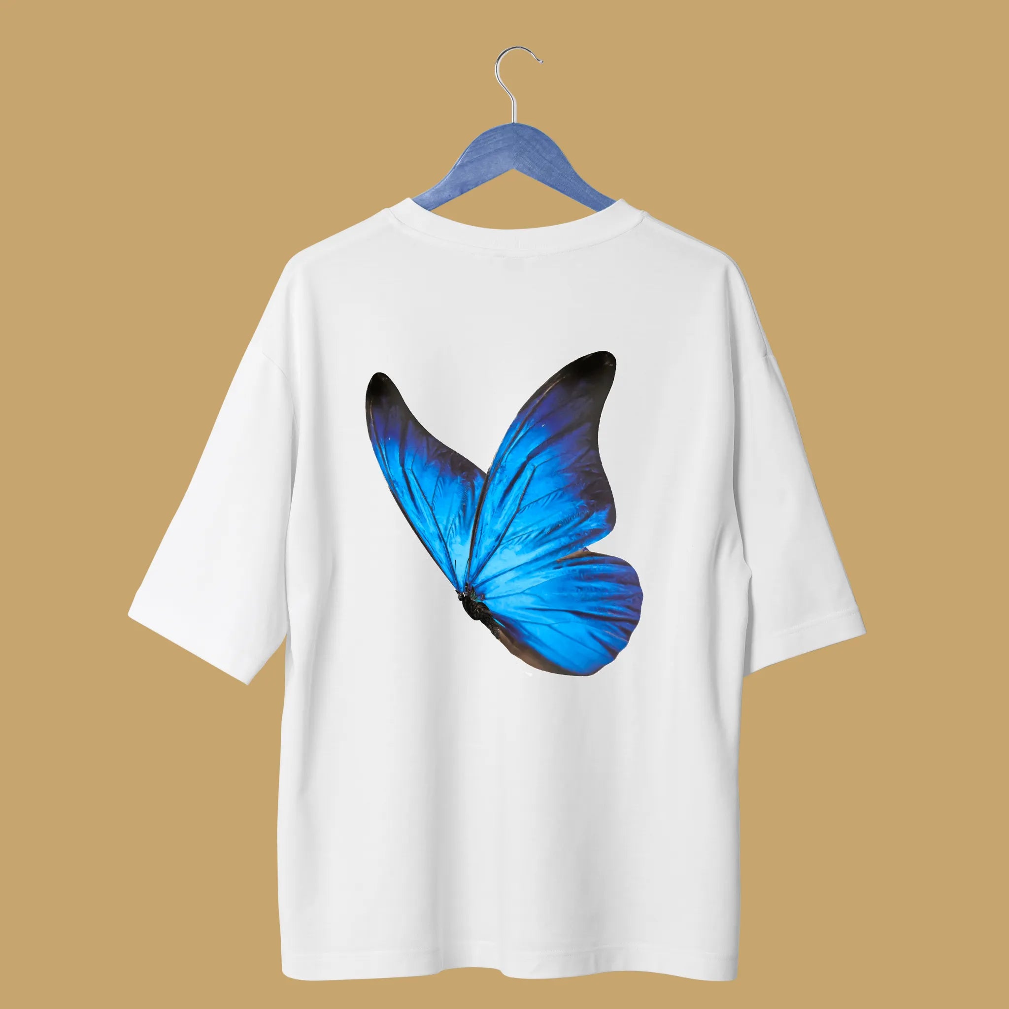 Men’s White Butterfly Graphic T-Shirt – Premium Cloth Casual Tee