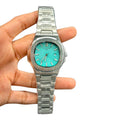 PTK Modern Statement Watch – Tiffany Blue Dial _ Silver Case _ Business Casual