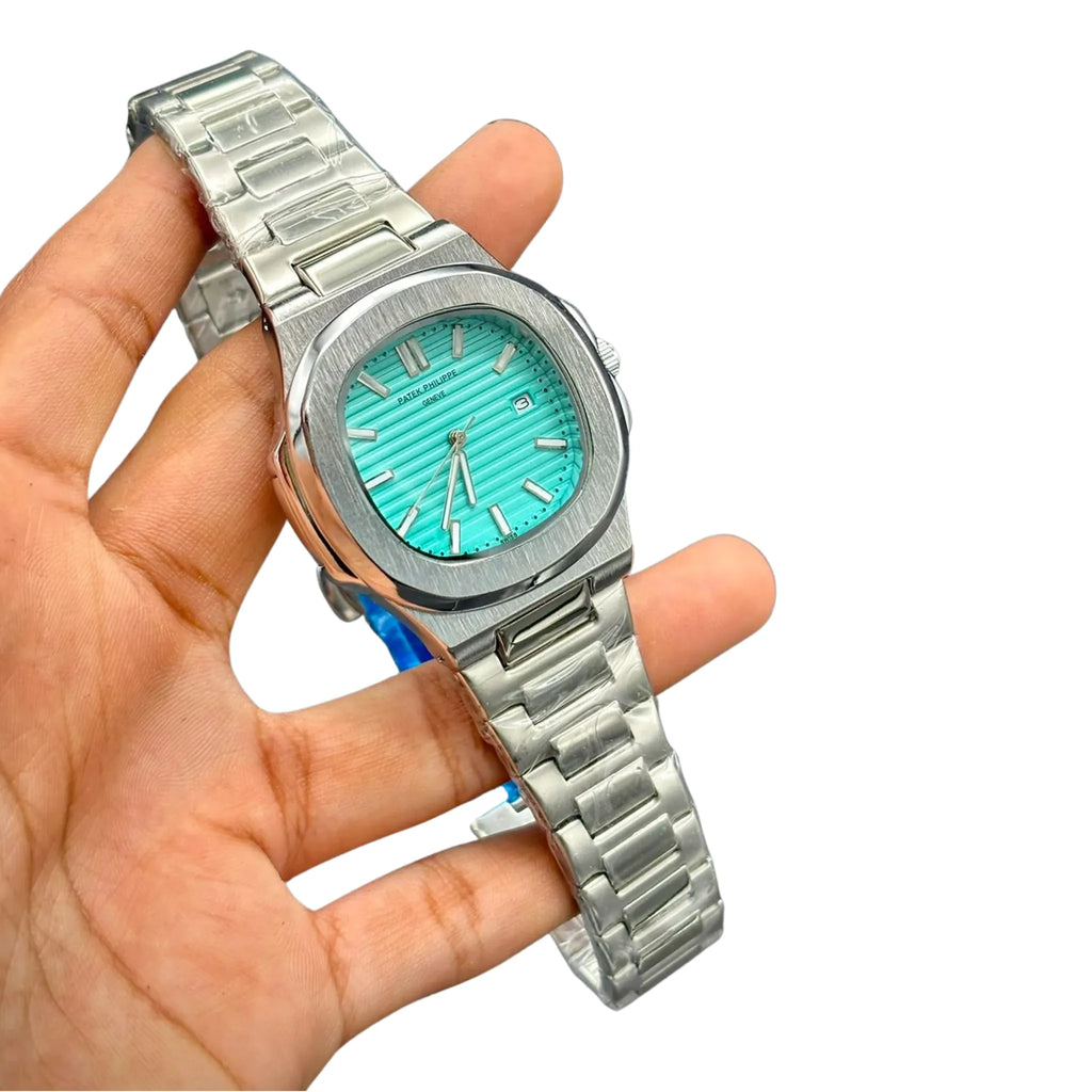 PTK Modern Statement Watch – Tiffany Blue Dial _ Silver Case _ Business Casual