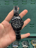 RLX All-Black Stealth Diver Watch — Black PVD Steel Case + Oyster Bracelet Luxury Edition