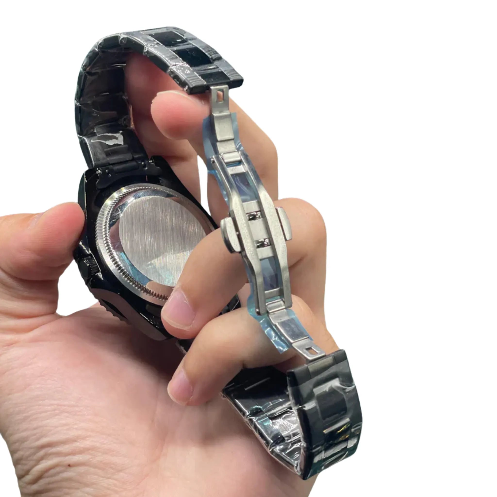 RLX All-Black Stealth Diver Watch — Black PVD Steel Case + Oyster Bracelet Luxury Edition