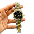 RLX Executive Two-Tone Men’s Watch | Black Dial Diamond Case | Date Display