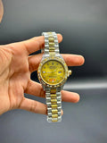 RLX Premium Iced-Out Watch – Gold & Silver | Champagne Dial | Crystal Markers