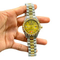 RLX Premium Iced-Out Watch – Gold & Silver | Champagne Dial | Crystal Markers