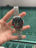 RLX Silver Chain With Black Dial Coke Edition Quartz Watch