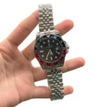 RLX Silver Chain With Black Dial Coke Edition Quartz Watch