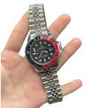 RLX Silver Chain With Black Dial Semi Automatic Coke Style Watch