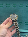 RLX Silver Oyster Chain With Black Round Dial Watch
