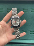 RLX Silver Presidential Chain With White Dial Watch
