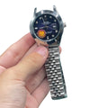 RLX Stainless Steel Dress Watch with Midnight Blue Diamond Dial, Smooth Bezel, and Jubilee Bracelet