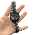 RLX Two-Tone Dress Watch with Slate Grey Diamond Dial, Blue Smooth Bezel, and Jubilee Bracelet