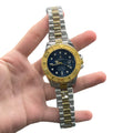 RLX Two Tone Chain With Blue Dial & Golden Rotatable Bezel
