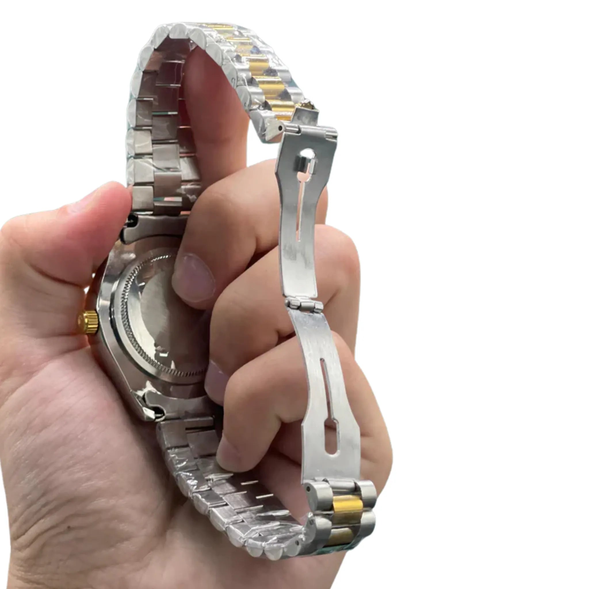 RLX Two Tone Chain With White Dial DateJust Watch