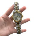 RLX Two Tone Chain With White Dial DateJust Watch