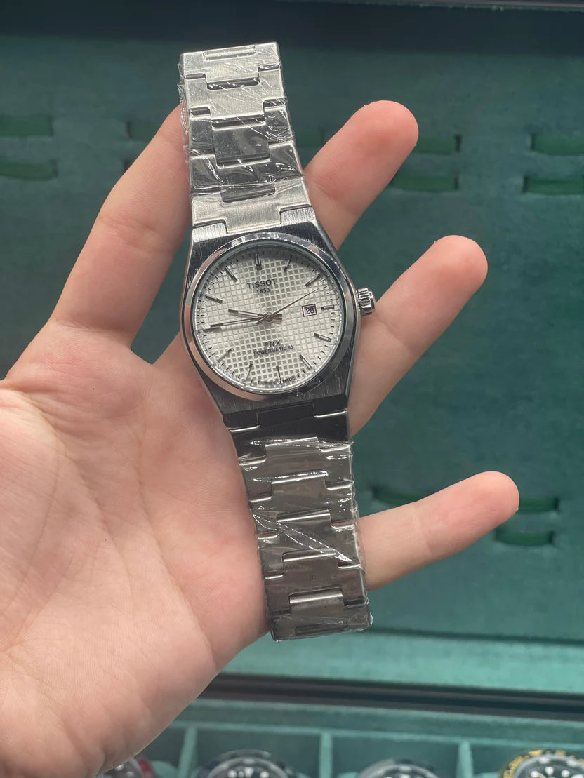TST Silver Automatic Luxury Watch – Premium Elegant Edition