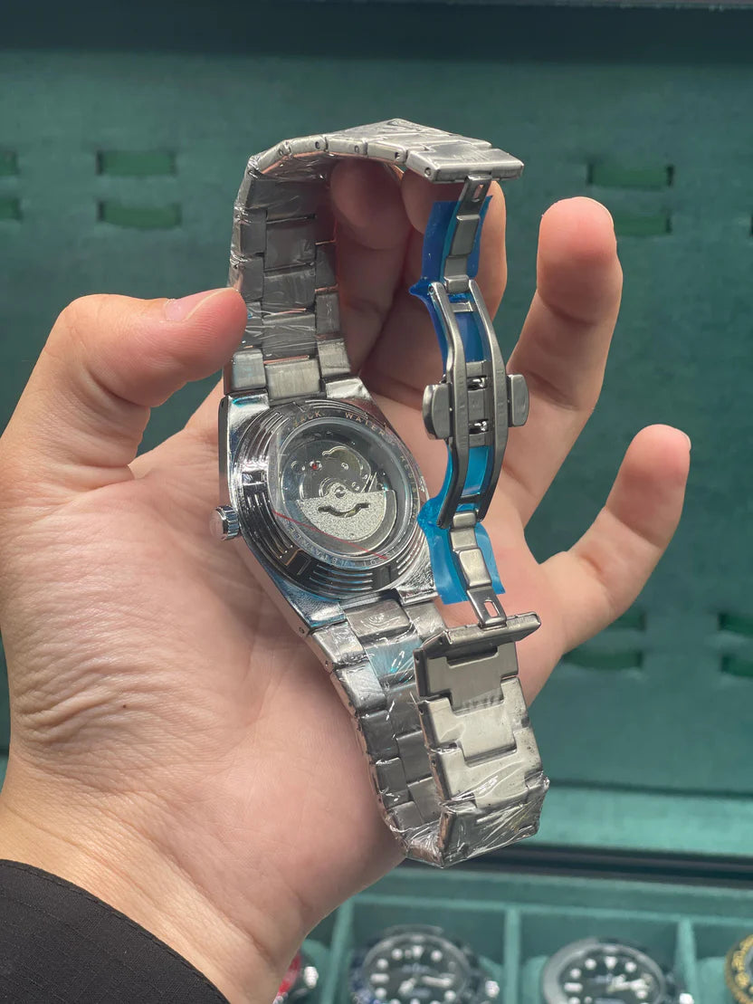 TST Silver Automatic Luxury Watch – Premium Elegant Edition