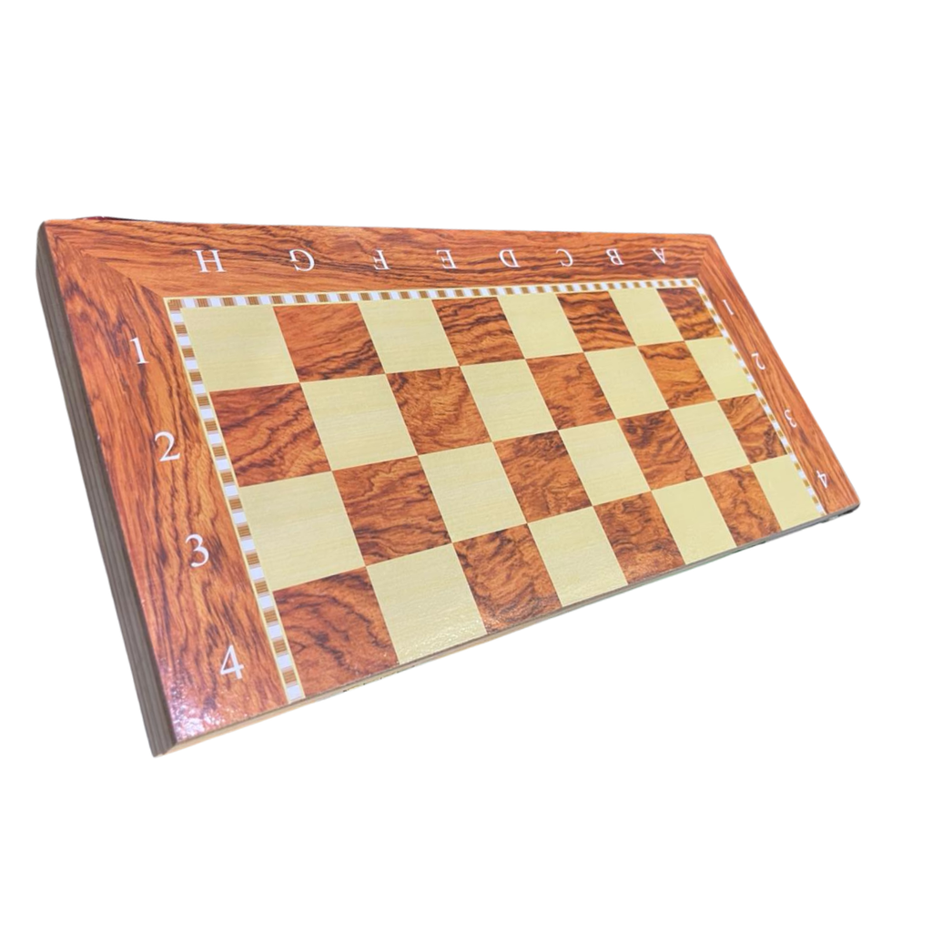 Wooden Folding Board Game Set – Chess, Checkers & Backgammon for Kids & Adults